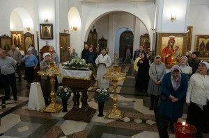 В Богоявленском епархиальном мужском монастыре Игумен Нестор (Болков ) возглавил Всенощное бдение с литией., 