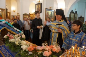 В канун праздника Успения Пресвятой Богородицы Игумен Нестор (Болков ) возглавил всенощное бдение в Богоявленском мужском монастыре Челябинска., 