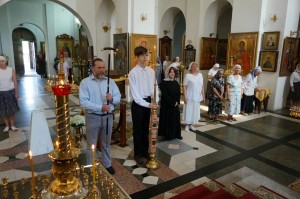 В праздник Рождества Иоанна Крестителя Игумен Нестор возглавил Литургию в Богоявленском мужском монастыре Челябинска., 