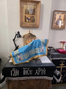 В Субботу Акафиста Похвалы Пресвятой Богородицы Игумен Нестор(Болков) возглавил Литургию в Богоявленском мужском монастыре города Челябинска., 