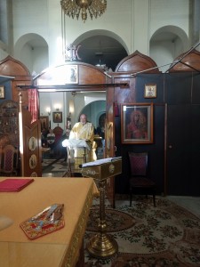В день празднования Собора Московских святителей Игумен Нестор возглавил Божественную Литургию в Богоявленском мужском монастыре., 