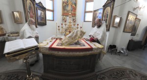 В Богоявленском мужском монастыре города Челябинска совершили Божественную Литургию., 