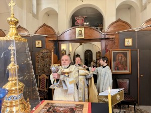 Игумен Нестор (Болков) возглавил Литургию в Богоявленском мужском монастыре Челябинска., 