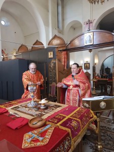 В праздник Преполовения Пятидесятницы Игумен Нестор (Болков) совершил Литургию в Богоявленском мужском монастыре Челябинска., 