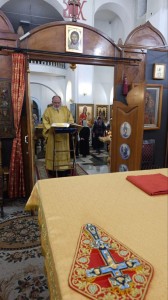 4 января 2026 года Игумен Нестор (Болков ) возглавил Воскресную Божественную Литургию в Богоявленском епархиальном мужском монастыре., 