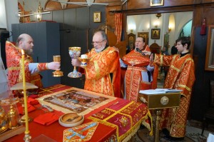 В Неделю Неделю 5-й по Пасхе, о самаряныне, Игумен Нестор (Болков) совершил Литургию в Богоявленском мужском монастыре Челябинска., 