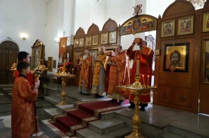 Игумен Нестор (Болков ) совершил Литургию в  Богоявленском мужском монастыре Челябинска., 