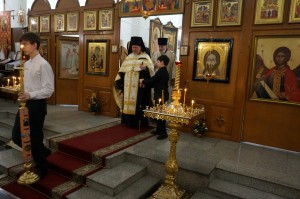 В Богоявленском епархиальном мужском монастыре Игумен Нестор (Болков ) возглавил Всенощное бдение с литией., 