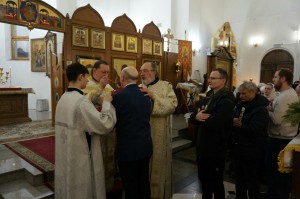 В Богоявленском мужском монастыре  совершили   Божественную Литургию  в  день двунадесятого праздника  Крещение Господа Бога и Спаса нашего Иисуса Христа. , 
