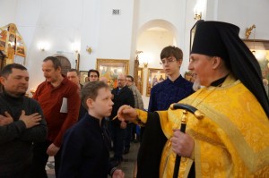 В Богоявленском епархиальном мужском монастыре Игумен Нестор (Болков ) возглавил Всенощное бдение с литией., 