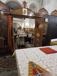 В Крещенский Сочельник Игумен Нестор (Болков ) возглавил Божественную Литургию в Богоявленском мужском монастыре., 